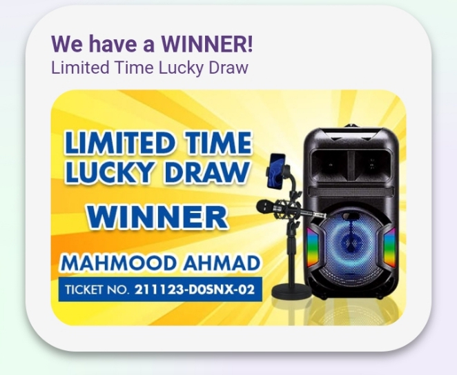 chalo kamao lucky draw